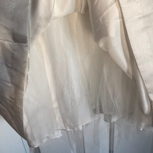 NWT White Satin Open Back Dress - Picture 3 of 3